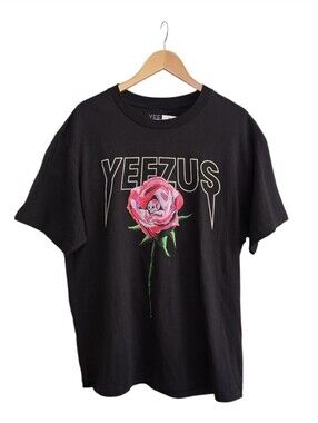 Yeezy Black Graphic Rose T-Shirt
